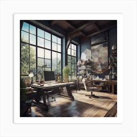 Philosopher's office Art Print