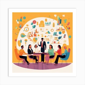 Business Meeting Concept Art Print