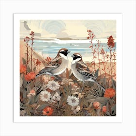 Bird In Nature House Sparrow 3 Art Print