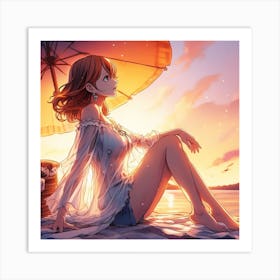 Nami looking in the distance Art Print