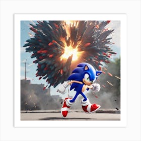 Sonic The Hedgehog 90 Art Print