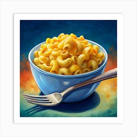 Bowl Of Macaroni And Cheese Art Print