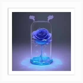 Blue Rose Art Print