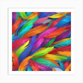 Colorful Feathers 5 Art Print