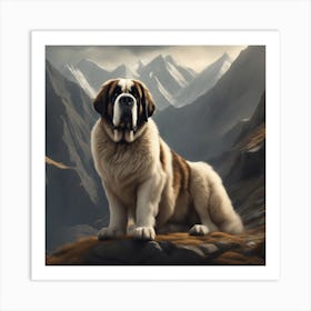 St Bernard 50 Art Print