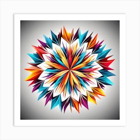 Abstract Colorful Flower Art Print