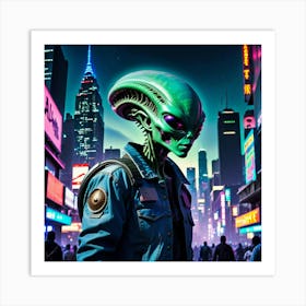 Alien In The City 7 Art Print