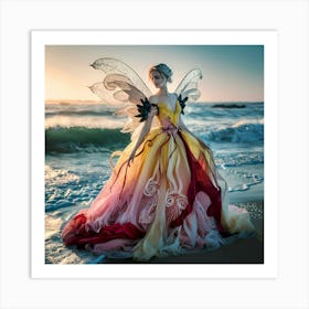 Fairy On The Beach Art Print