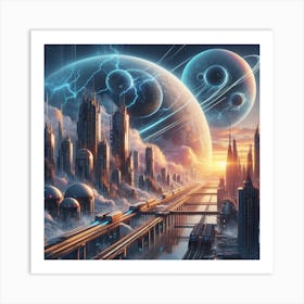 Futuristic City 2 Art Print