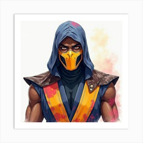 Mortal Kombat Ninja Fighter Concept Art (475) Art Print