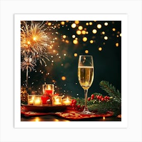 Toast To The New Year Art Print