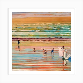 On The Beach Art Print