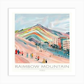 Rainbow Mountain Art Print