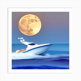 Full Moon Over The Ocean 66 Art Print