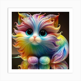 Rainbow Cat 11 Art Print