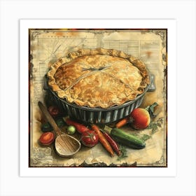 Chicken Pot Pie 1 Art Print