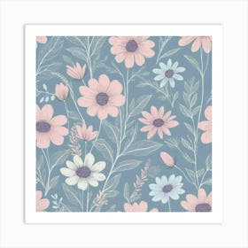 Floral Wallpaper 8 Art Print