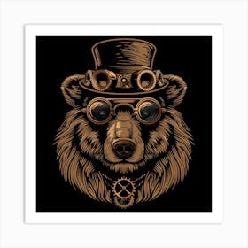 Steampunk Bear 27 Art Print