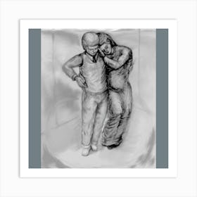 Spouses in Love, Embraced Art Print