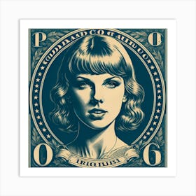 Taylor Swift stamp Art Print