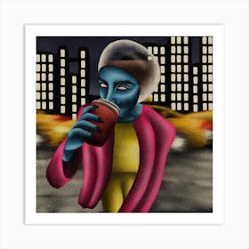 City Coffee Run 1 Art Print