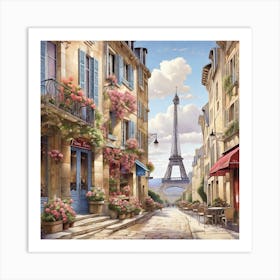 Paris Street Scene 2 Art Print