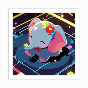 Cute Little Elephant Art Print