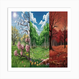 Autumn Trees Art Print