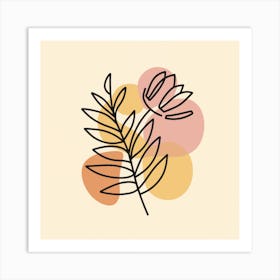 Illustration Of A Leaf Art Print