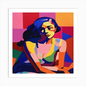 Woman Sitting Art Print