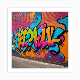 Graffiti Galaxy: Colors on the Wall Art Print