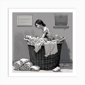 Laundry Basket Art Print