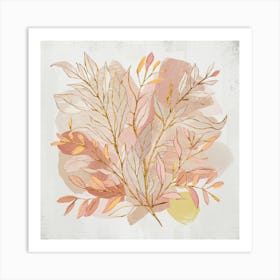 Abstract Leaves Canvas Print Art Print