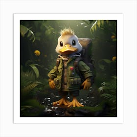 Duck In The Woods Art Print