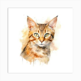 German Rex Cat Portrait 3 Art Print