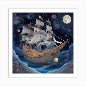 Ship In The Sky 1 Art Print