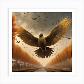 Eagle In Flight 4 Art Print