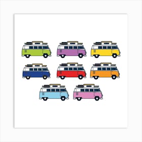 Vw Bus collage Art Print