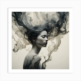 Abstract Painting woman Art Print