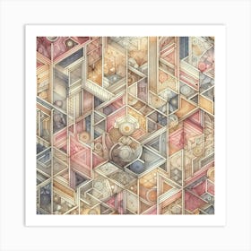 Abstract Geometric Pattern 61 Art Print