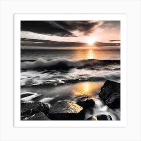 Sunset At The Beach 473 Art Print