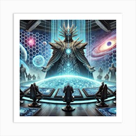 A Sci Fi Depiction Of High Archon Vortex Overseein Art Print