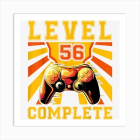 Gamer Gamer Controller 56th Birthday Level Art Print