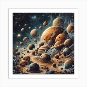 Planets of Coffee Art Print