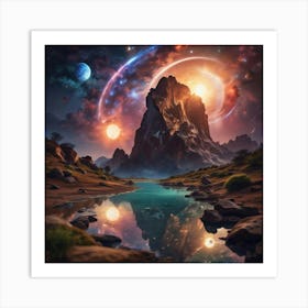 Space Landscape 15 Art Print