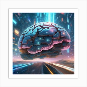 Futuristic Brain 41 Art Print