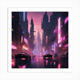 Futuristic City 4 Art Print