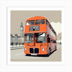 London Bus Art Print 3 2 Art Print