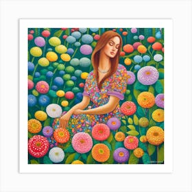 into the garden : Girl In A Garden Art Print