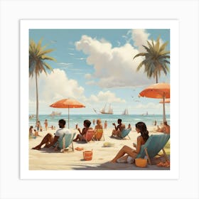 Day At The Beach 5 Art Print